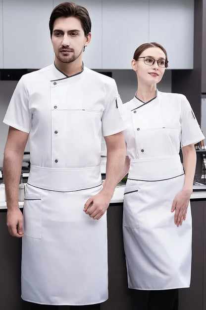 chef shirt Chef Jacket Long Adjustable Sleeve Men Women Unisex Cook Coat Restaurant Hotel Kitchen Wear Waiter Uniform
