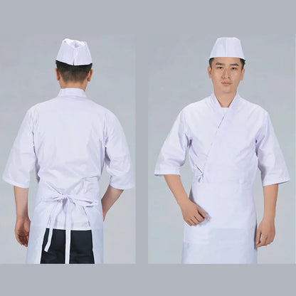 JEMMA LEONG Japanese Cuisine Clothing Kimono Sushi Restaurant Izakaya Chef Uniform For Women Men Waitress Waiter