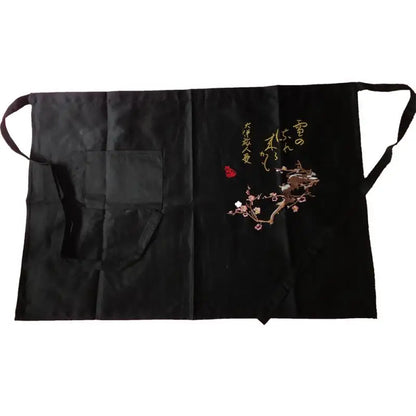 Japanese Apron Cuisine Half Body Waist Unisex Kitchen Chef Restaurant Waiter Work Clothes Embroidered Short Bottoms Uniform New