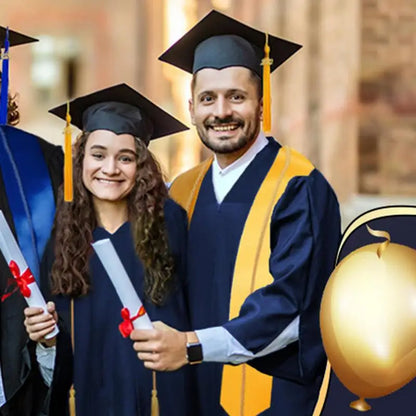Graduation Gowns College Graduation Caps Uniform Set with Tassel Stole 2023 Seal European American Style for Bachelor