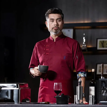 Overalls Male Long and Short Sleeve Dining Hotel Rear Kitchen Clothes Waiter Chef Uniform Female