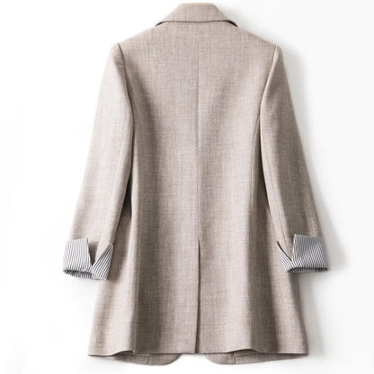 Ladies Long Sleeve Spring Casual Blazer 2022New Fashion Business Plaid Suits Women Work Office Blazer Women Coats  Woman Jacket