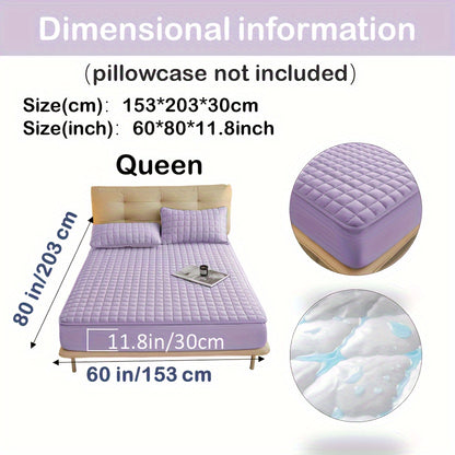 1pc Deluxe Hypoallergenic Mattress Protector - Deep Pocket, Quilted, Waterproof and Soft, for Comfortable Sleep in Bedroom or Guest Room