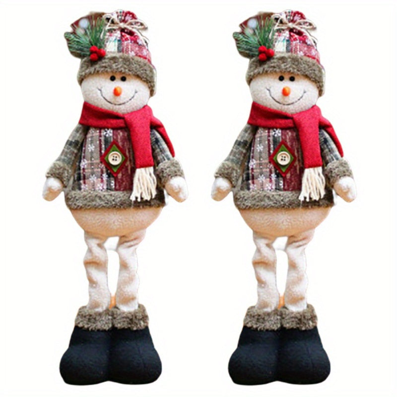 1/2/3pcs Creative Elk Santa Snowman Doll, Christmas Decorations, Happy Christmas Tree Decoration, Family Table Decoration for 2025 New Year Navidad Gift