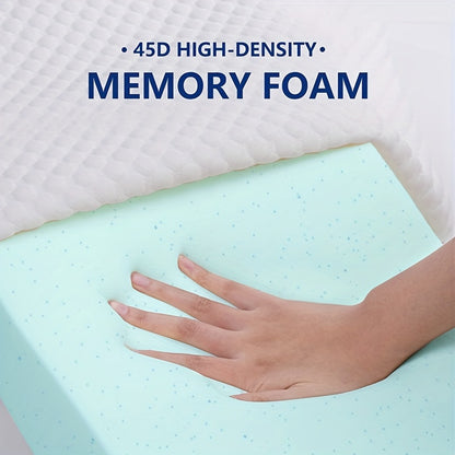 1pc Ultimate Comfort Square Pillow - Bed Pillows for Side Sleepers with Memory Foam Support for Neck and Shoulder Relaxation, Removable Cover, King/Queen Size, White, Promoting Deeper Sleep and Waking Up Refreshed