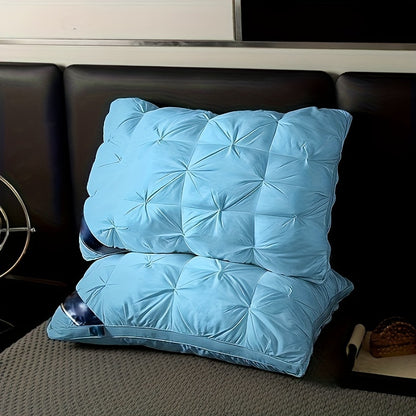 CozySoft Knit Bed Pillow - Ultra-Comfortable Neck Support with Zipper Closure, Non-Deformable Tufted Design, Hand Washable, Flower Craftsmanship, Polyester Fiber Filling, Adult All-Season Multipurpose Use, Single Pack
