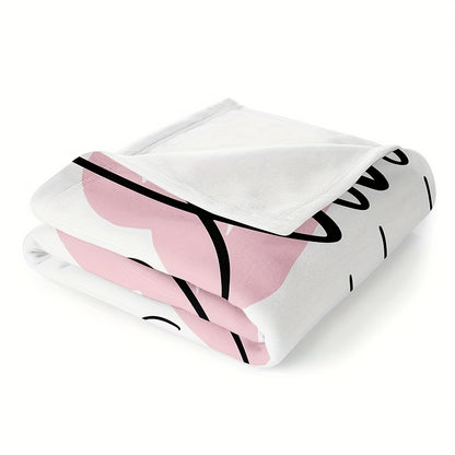 1pc Abstract Eyelashes Nap Blanket, Soft Air Conditioning Throw Blanket For Couch Bed Sofa Travelling, Birthday Gift