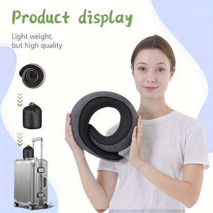 [Customer Favorite] Ultra-Soft Memory Foam Travel Pillow - Portable Neck Support for Airplane, Car, Office Naps & Home Use - Grey