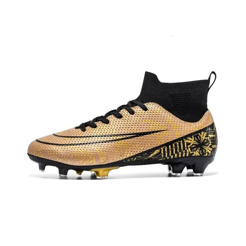 Soccer Shoes Mens Soft Tf/Fg Football Boots Breathable Non-Slip Grass Training Sneakers Cleats Outdoor High Top Sport Footwear 240607 Dhv6M