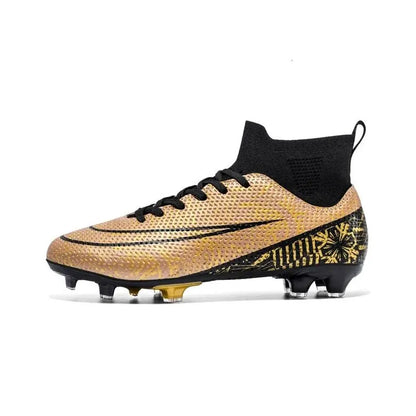 Soccer Shoes Mens Soft Tf/Fg Football Boots Breathable Non-Slip Grass Training Sneakers Cleats Outdoor High Top Sport Footwear 240607 Dhv6M