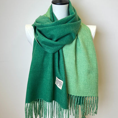 Double-Sided Two-Color Scarf - Soft, Warm, and Windproof Knitted Shawl for Unisex - Autumn Winter Coldproof Neck Guard with Tassel