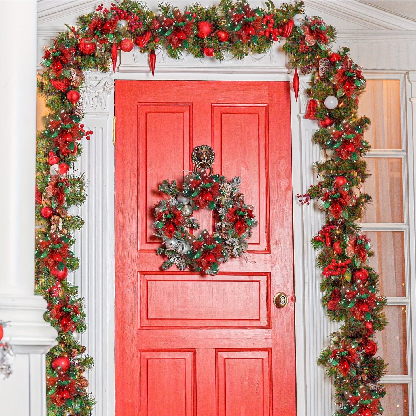 12pcs Glitter Poinsettia Christmas Ornaments with Clips & Stems - Artificial Xmas Flower Decorations for Tree, Wedding & Holiday Decor