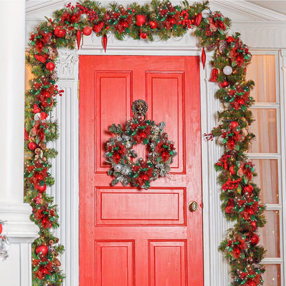 12pcs Glitter Poinsettia Christmas Ornaments with Clips & Stems - Artificial Xmas Flower Decorations for Tree, Wedding & Holiday Decor