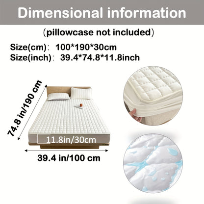 1pc Deluxe Hypoallergenic Mattress Protector - Deep Pocket, Quilted, Waterproof and Soft, for Comfortable Sleep in Bedroom or Guest Room