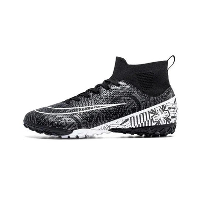 Soccer Shoes Mens Soft Tf/Fg Football Boots Breathable Non-Slip Grass Training Sneakers Cleats Outdoor High Top Sport Footwear 240607 Dhv6M