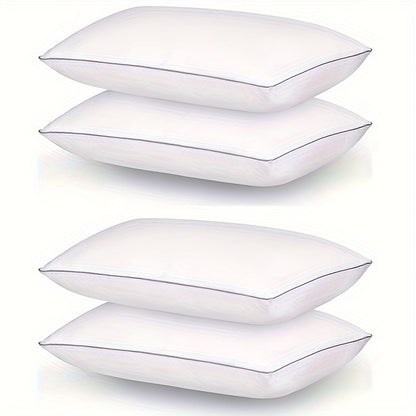 2/4pcs Luxury Gel Pillows - Cooling & Supportive, Soft Down Alternative, Ideal for All Sleep Positions, Breathable Polyester Cover, Machine Washable - Available in 3 Colors
