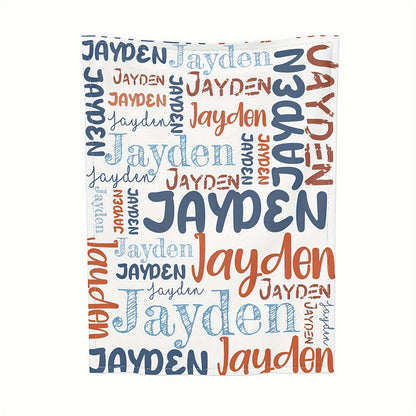 Custom Name Blanket - Soft Flannel, All-Season, Anti-Allergy, Machine Washable - Perfect for Couch, Bed, Office, and Camping