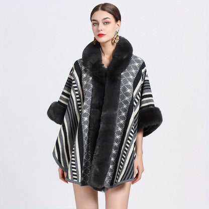 25.60"X64.96" Luxurious Imitation Rabbit Fur Shawl Scarf Collar - Soft, Warm, and Cozy Winter Cloak Wrap with Imitation Cashmere Feel - Perfect for Cold Weather, Outdoor Activities, and Fashion Statement