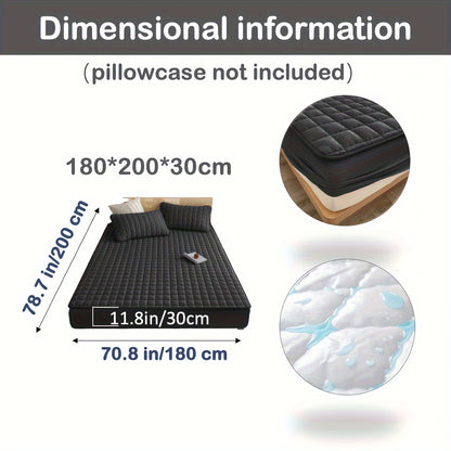 1pc Deluxe Hypoallergenic Mattress Protector - Deep Pocket, Quilted, Waterproof and Soft, for Comfortable Sleep in Bedroom or Guest Room