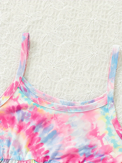 Charming Sweet Tie Dye Cami Dress for Girls - Dreamy Sleeveless Style - Perfect Summer Vacation Beach Wear Gift Idea