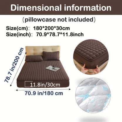 1pc Deluxe Hypoallergenic Mattress Protector - Deep Pocket, Quilted, Waterproof and Soft, for Comfortable Sleep in Bedroom or Guest Room