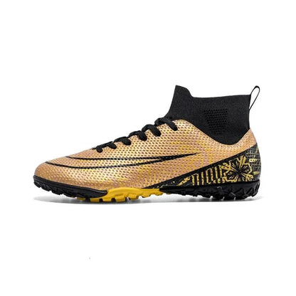 Soccer Shoes Mens Soft Tf/Fg Football Boots Breathable Non-Slip Grass Training Sneakers Cleats Outdoor High Top Sport Footwear 240607 Dhv6M