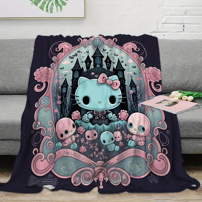 Sanrio Hello Kitty Halloween Throw Blanket - 59"x39" or 59"x51" - Soft and Comfortable for All Seasons