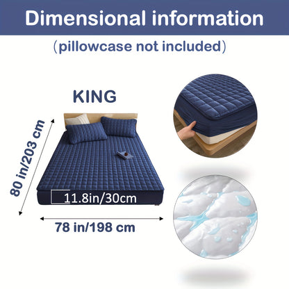 1pc Deluxe Hypoallergenic Mattress Protector - Deep Pocket, Quilted, Waterproof and Soft, for Comfortable Sleep in Bedroom or Guest Room