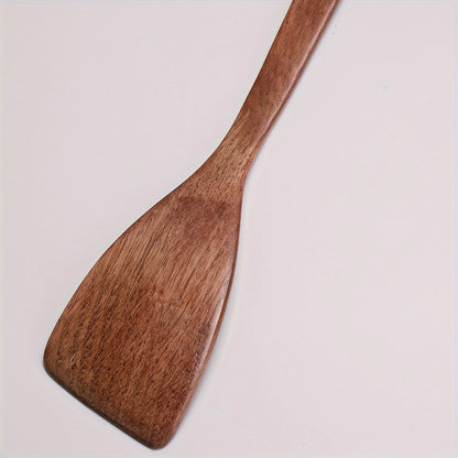 1pc Premium Wooden Solid Spatula - Ergonomic Non-Stick Turner for Easy Cooking, Durable Kitchen Utensil, Essential for Apartments, College Dorms, and Home Cooking - Perfect for Pancakes, Eggs, and Delicate Foods