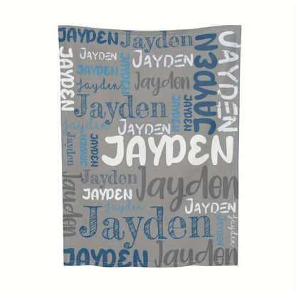 Custom Name Blanket - Soft Flannel, All-Season, Anti-Allergy, Machine Washable - Perfect for Couch, Bed, Office, and Camping