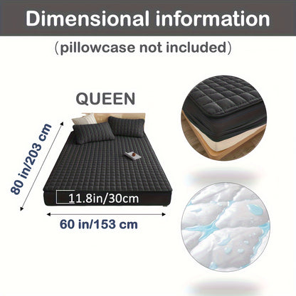 1pc Deluxe Hypoallergenic Mattress Protector - Deep Pocket, Quilted, Waterproof and Soft, for Comfortable Sleep in Bedroom or Guest Room