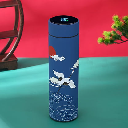 1PC Retro-Style 500ml/16.9oz Stainless Steel Vacuum Insulation Cup - Keeps Drinks Hot/Cold for Hours, Travel-Friendly, Spill-Proof, Durable, Suitable for Office, Campus, Home and Outdoor Activities