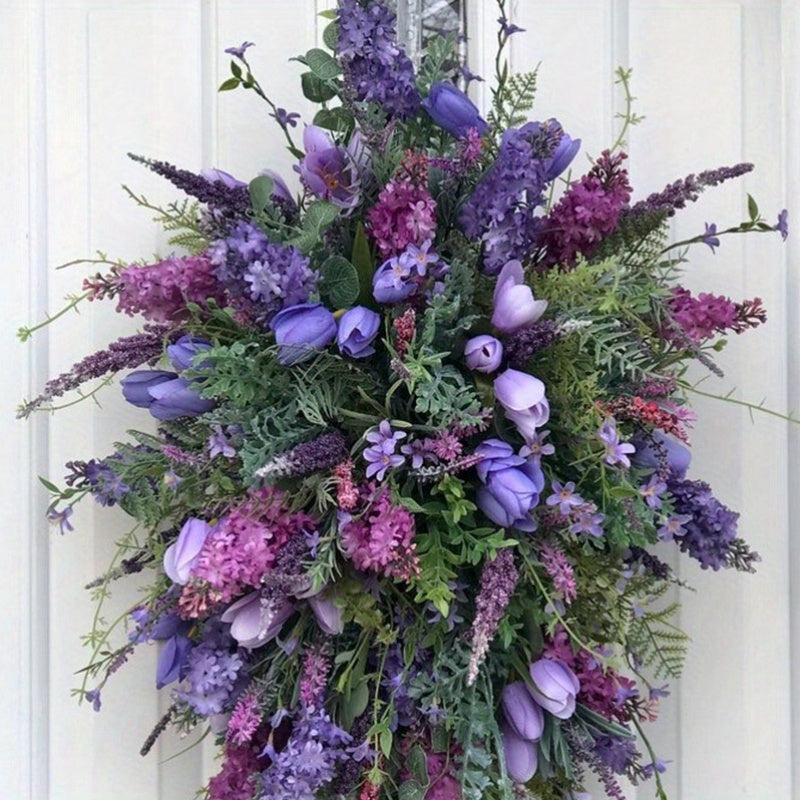 Artificial Spring Floral Wreath Decor - Flower Wreath Home Decoration