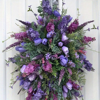 Artificial Spring Floral Wreath Decor - Flower Wreath Home Decoration