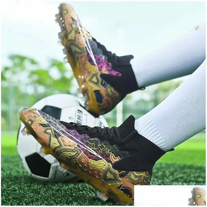 Soccer Shoes Fg/Tf Men Football Boot Turf Training Futsal Hall Outdoor Childrens Boots For Kids Sneakers 240607 Drop Delivery Accessor Dhwla
