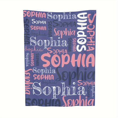 Custom Name Blanket - Soft Flannel, All-Season, Anti-Allergy, Machine Washable - Perfect for Couch, Bed, Office, and Camping
