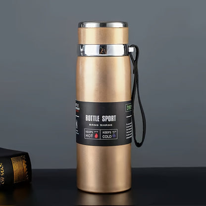 35oz Stainless Steel Insulated Mug - Leakproof, Portable Travel Jug with Sling for Outdoor Sports & Climbing