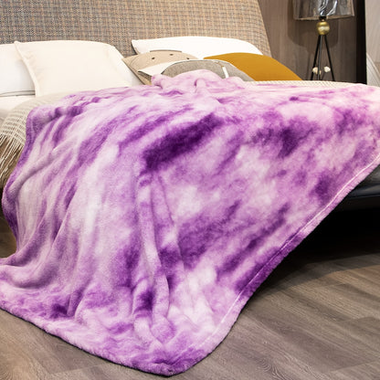 1pc Fleece Throw Blanket Cozy Soft Lightweight Throw Blankets Warm Plush Pink Purple Fall Blankets And Throws Couch Sofa Bed Blanket Bedding Boys Girls Adults