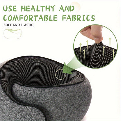 [Customer Favorite] Ultra-Soft Memory Foam Travel Pillow - Portable Neck Support for Airplane, Car, Office Naps & Home Use - Grey