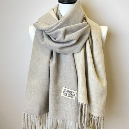 Double-Sided Two-Color Scarf - Soft, Warm, and Windproof Knitted Shawl for Unisex - Autumn Winter Coldproof Neck Guard with Tassel