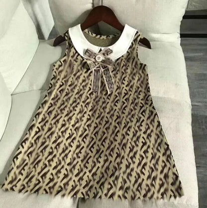 Baby Girls Dress Letters Printed Girl Vest Dresses Brand Clothes Kids Princess Skirts Clothing Designer Clothes