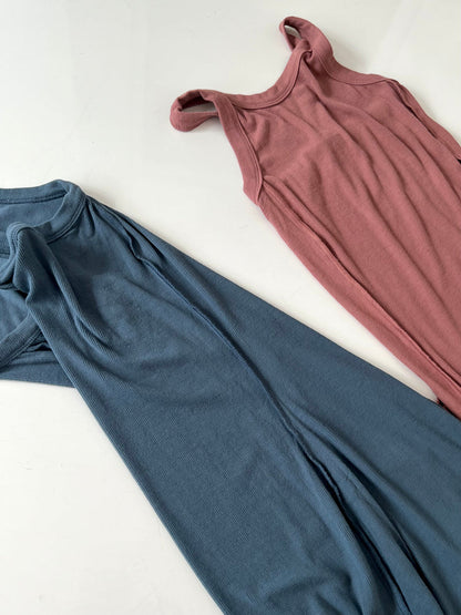 Zllkl Gigi Solid Color Spaghetti Strap Slim Casual Minimalist Long Dress