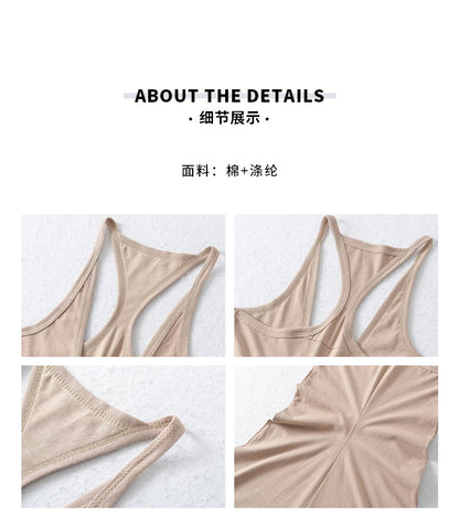 Zllkl Nia Solid Color U-Neck Cinched Waist Wide Strap Halter Slim Long Midi Dress